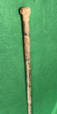 Vintage Antique Bamboo Cane Walking Stick Sterling Cap - Image 1 of 4