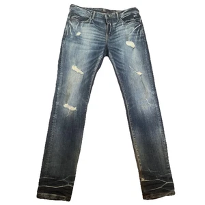 $ 289 PRPS Herrenjeans 34 x 34 blau schmale Passform spitz zulaufendes Bein Le Sabre Stretch Baumwolle gebraucht, in einwandfreiem Zustand - Bild 1 von 12