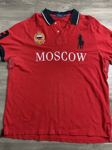 Polo Ralph Lauren Big Pony "Moscú" Camisa Calce Ajustado Personalizada Para Hombre Talla XXL - Imagen 1 de 13