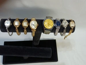 8 relojes de cuerda Timex Bulova Monarch De Luxe Elgin Caravell Henry piezas reparación - Imagen 1 de 10