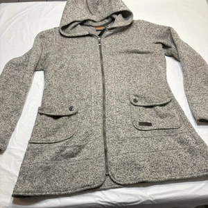 Merrell Delilah Long Line Fleece Sweater Jacket In Gray Women’s XL - Picture 1 of 8