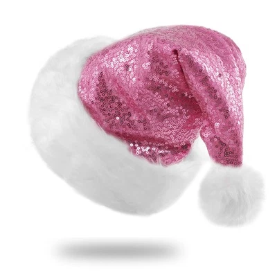 Santa Hats Santa Hat for Adults Unisex Sequin Christmas Hats for New Year Fes... - Image 1 of 4