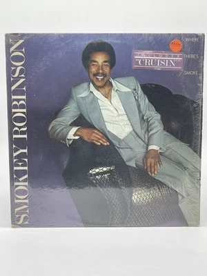 SMOKEY ROBINSON WHERE THERE'S SMOKE 12" LP VG+ VINYL RECORD SHRINK w/HYPE 1979 - Image 1 of 4