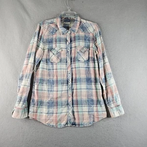 Orvis Western Hemd Damen Large rosa blau kariert weich angeraut Baumwolle Twill - Bild 1 von 12