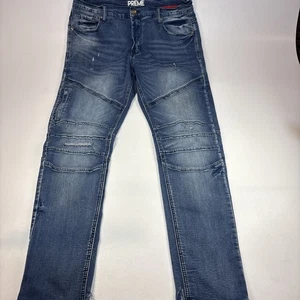 Pantalones de mezclilla Preme para hombre talla 40x34 Djstressed moto motociclista pilas - Imagen 1 de 13
