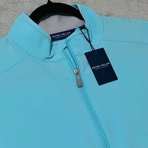 Peter Millar Crown Crafted Herren Golf Weste Medium Ärmellos Durchgehender Reißverschluss Aqua - Bild 1 von 6