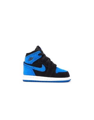 Jordan 1 Retro Alto OG Negro/Azul Real-Blanco Niño Pequeño (FD1413 042) Foto 1 de 4