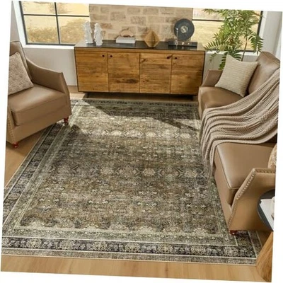  Alfombras de área marrón oliva 7x9 para sala de estar: boho modernas vintage tradicionales  Foto 1 de 4