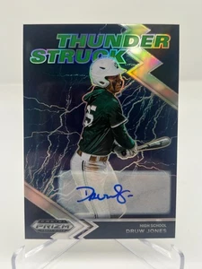 2022 PANINI PRIZM DRAFT PICKS DRUW JONES THUNDERSTRUCK AUTO NO. TH-DJ - Picture 1 of 2