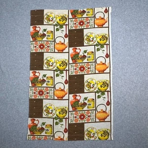 Toalla de tela de barra panel cortina de cocina MCM vintage años 70 tela kitsch retro - Imagen 1 de 9