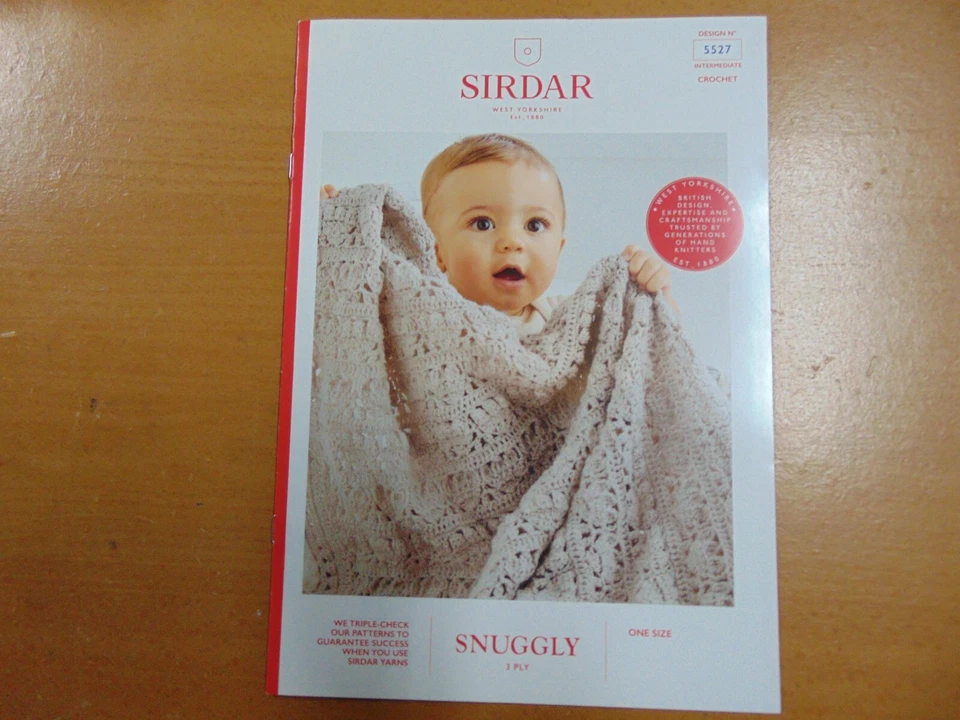 Sirdar Snuggly 3 Ply Crochet Pattern 5527 One Size Crochet Blanket - Image 1 of 1
