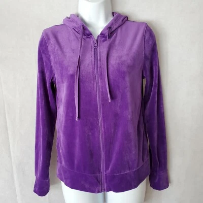 Chaqueta de chándal de terciopelo púrpura NYC Alliance talla XS Foto 1 de 4