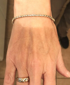 Gorgeous 7" Diamond Tennis Bracelet 14K Yellow Gold, .75 CTW With Appraisal