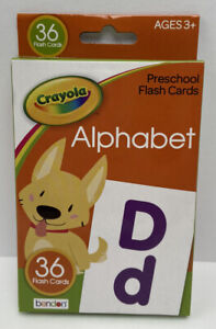 NEW Crayola Alphabets Language Flash Cards  Includes 36 Cards Ages 4+ Preschool