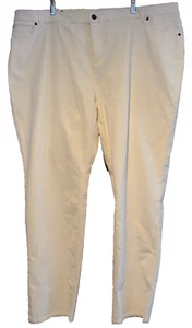 J.Jill Size 26 Corduroy Women Authentic Fit Slim Leg Pants Stretch Cream READ - Picture 1 of 12