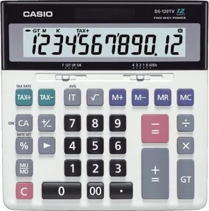 CASIO DS-120TW Desk Type Calculator 12-Digit Tax Adder Method Black new F/S - Picture 1 of 4