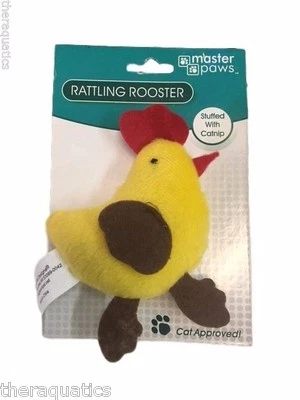 Master Paws Catnip Rattling Rooster Kitty Toy Cat Toy Stocking Stuffer Chicken