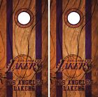 Los Angeles Lakers Cornhole Wrap Game Skin Decal Wood Design