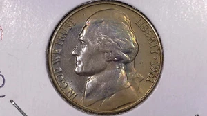 1961-D BU Jefferson nickel with toning - Picture 1 of 2