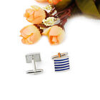 1 Pair of Stripe Business French Style Shirt Sleeve Nail Cufflinks