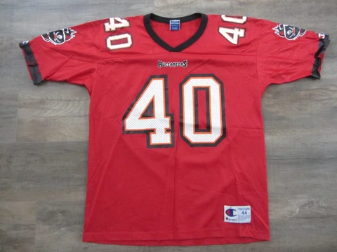 Tampa Bay Buccaneers Mike Alstott Champion NFL Football Jersey Vintage 44 Red Cover