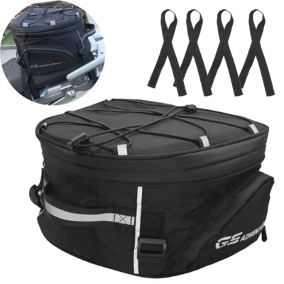 Motorrad Hecktasche Wasserdicht Hinten Koffer Rücksitz Pack Gepäcktasche Schwarz - Bild 1 von 4
