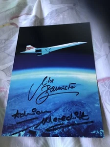 Brtiish Airways A5 Concorde Signed Mike Bannister Adrian Meredith Postcard - Picture 1 of 2