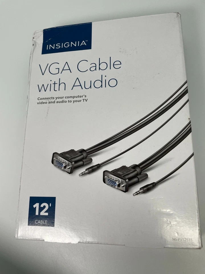 Insignia NS-PV12531 12' feet VGA Cable with Audio - Black - Image 1 of 1