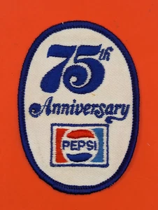 Vintage Pepsi 75th Anniversary Soda Embroidered Uniform Patch - Picture 1 of 4