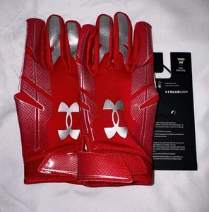 2023 Under Armour Youth UA MD Football Receivers/ Running Back Gloves Glue Grip - Picture 1 of 5