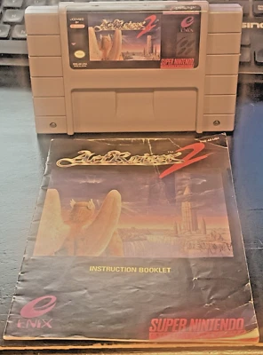 ActRaiser 2 and Manual SNES Super Nintendo Cartridge Only Quintet Tanzra Tested - Image 1 of 4