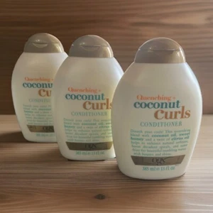 3 Pack OGX Quenching + Coconut Curls Conditioner 13 Ounce - Picture 1 of 2