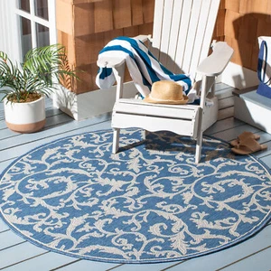 Safavieh Indoor / Outdoor Blue / Natural Area Rugs - CY2653-3103 - Picture 1 of 17