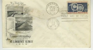 St. Lawrence Seaway FDC 1959 Artcraft Cachet Cover Scott #1131 4c Stamp S22 - Picture 1 of 2