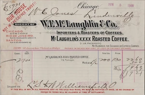 1900 Billhead W. F. M. McLaughlin & Co. Coffee Roaster XXXX Coffee Chicago IL - Picture 1 of 5
