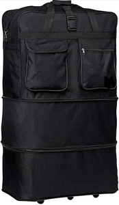 30" Expandable Rolling Duffel Bag Wheeled Spinner Suitcase Luggage - Heavy Duty - Picture 1 of 6