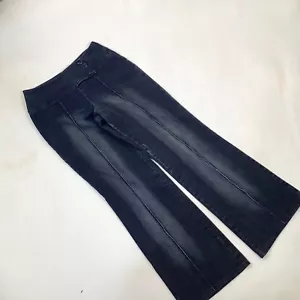 Laura Ganetti Italy Jeans Stretch Pants Size 38 Denim Flared Zip Buttons Womens - Picture 1 of 6