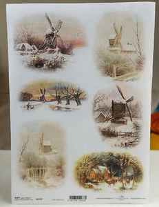 Papel decoupage, técnica para servir, A4, 40 g/m², Navidad paisajes S0332 - Imagen 1 de 1