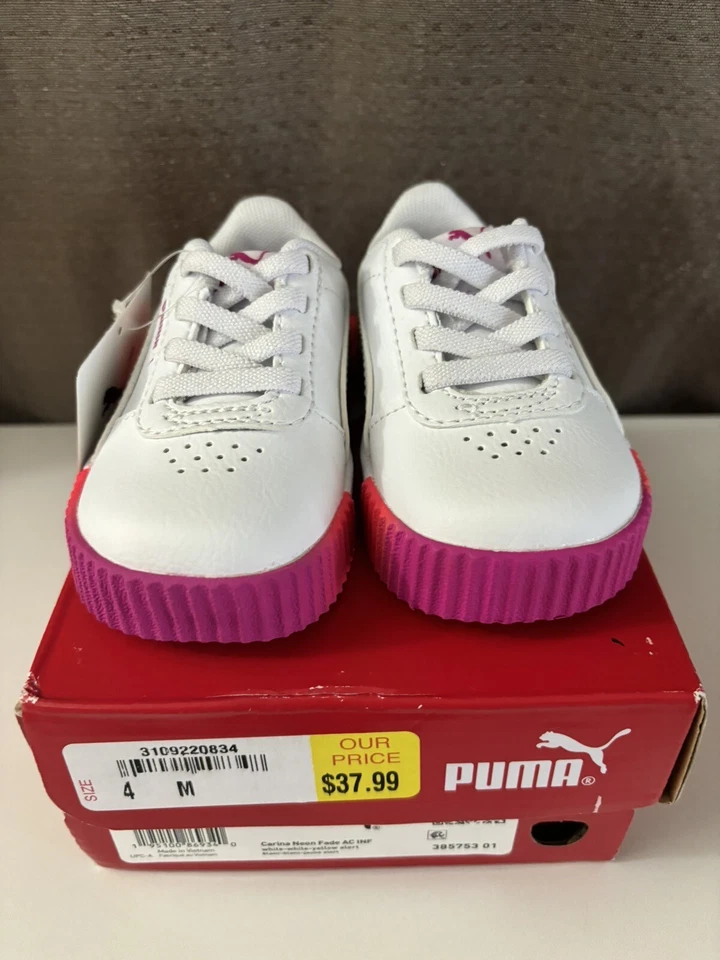 Puma Carina Fade Girls Sneakers Casual Shoes 385753-01