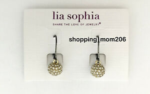 Lia Sophia "Glitter Ball" Earrings - Choice of Silver / Gold / Hematite Tone