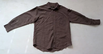 Bugatchi Western Button-Down Long Sleeve Brown Shirt Men's Large - Image 1 of 4