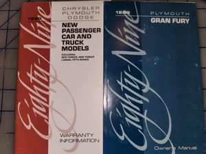 1989 Plymouth Gran Fury Owners Manual Original - Foto 1 di 1