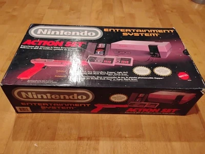 NES ACTION SET. Complete in Box With Manuals, Styrofoam, Tested And Works! - Image 1 of 4