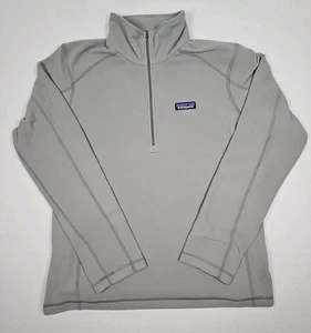Chaqueta Pullover Polar Patagonia Micro D 1/4 Cremallera Para Mujer Grande Gris - Imagen 1 de 13