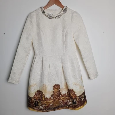 Vestido Chic Wish blanco estilo vintage talla M Foto 1 de 4