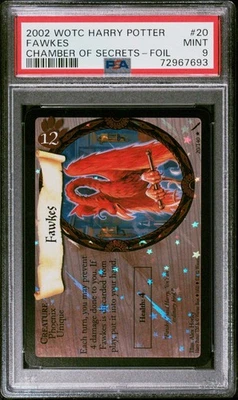 2002 WOTC Harry Potter #20 Chamber of Secrets FOIL Fawkes PSA 9 - Image 1 of 2