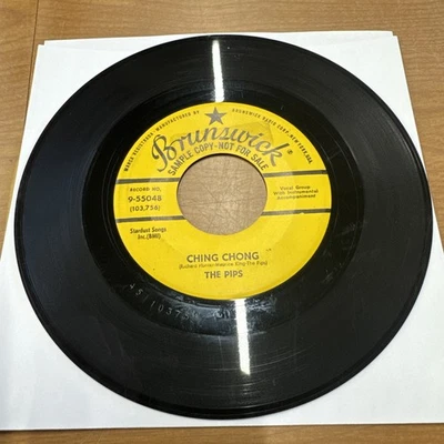 THE PIPS - Ching Chong / Whistle My Love 45 ~ 1958 Brunswick PROMO RARE DOOWOP - Image 1 of 4