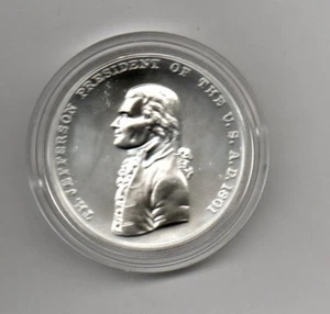 United States Mint Thomas Jefferson Presidential Silver Medal W/ Box & C.O.A - Picture 1 of 4
