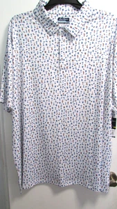 NEW Men's 3XL multicolor SS Polo Pullover Cocktail Drinks Poly Shirt Ben Hogan - Picture 1 of 10