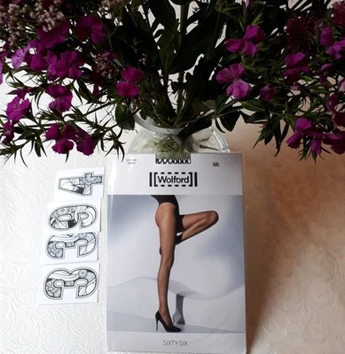 Wolford Sixty-Six 11883 Fishnet Tights in BLACK Size Medium Halloween Webs BNIP - Image 1 of 4